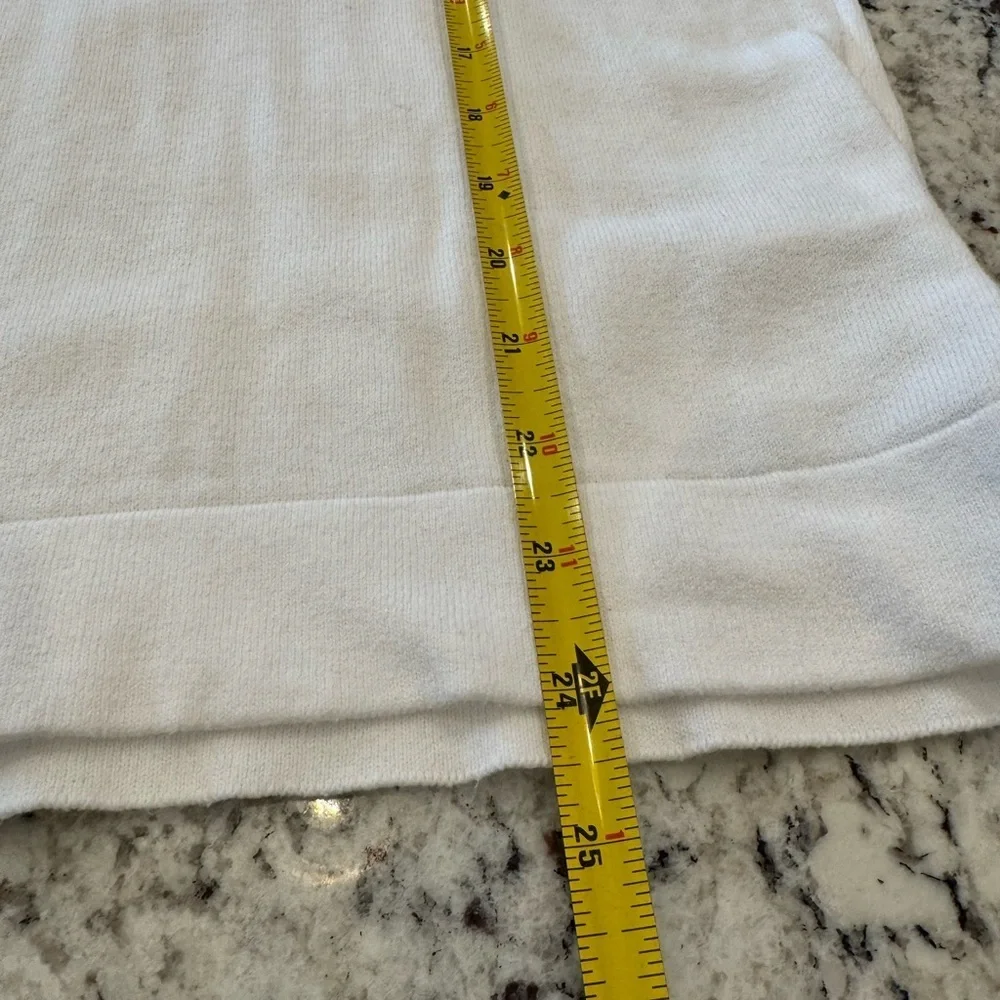 J.Crew LOVE Tennis Sweater Small White Cotton Re-Imagined